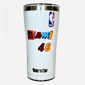 Tervis 20 Oz Stainless Steel White/Multicolor Tumbler w/lid NBA Miami Heat